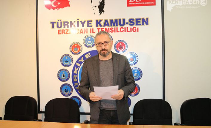 Türk Sağlık Sen Erzincan Şube Başkanı M. Gökhan Şahin memur