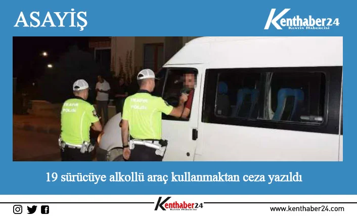 Erzincan’da trafik ekiplerince yapılan 15 günlük denetim ve uygulamalar sonucunda