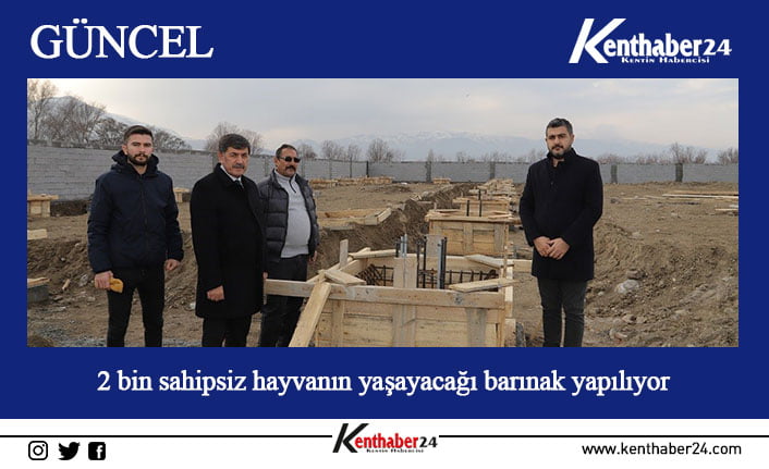 Erzincan’da 2 bin sahipsiz hayvanın hayatını sürdürebileceği barınağın yapımına başlandı.