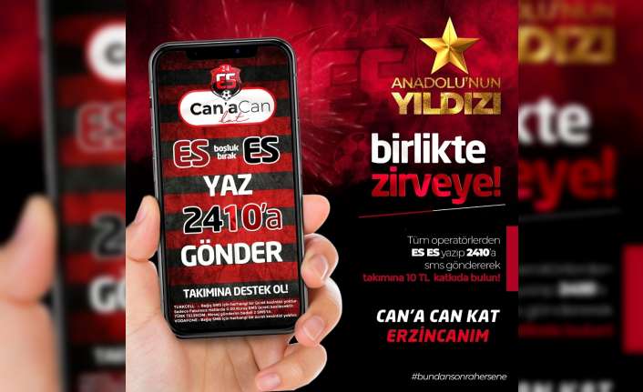 24ERZİNCANSPORA SMS İLE DESTEK