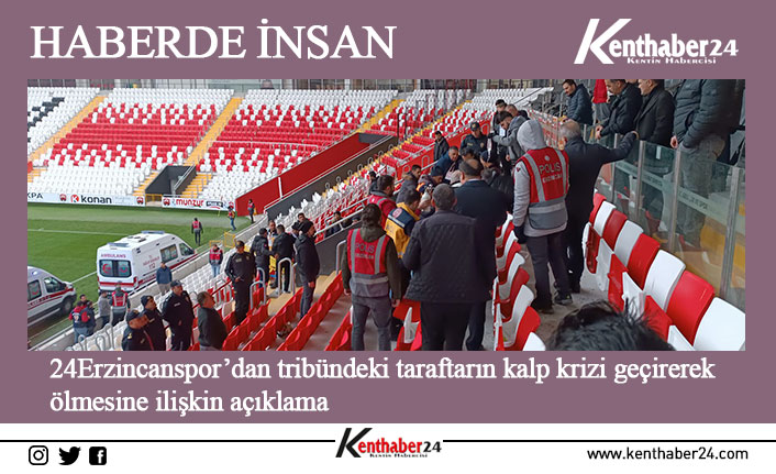 Erzincan’da dün oynanan TFF 2. Lig karşılaşmasının sonlarına doğru tribünde