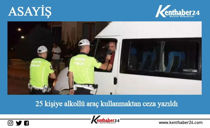 Erzincan’da trafik ekiplerince yapılan 15 günlük denetim ve uygulamalar sonucunda