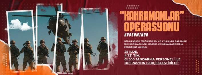 Bölücü terör örgütü (BTÖ) mensubu teröristlerin kırsalda kış aylarında barınmak