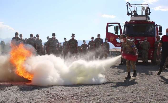 Erzincan Belediyesi İtfaiye Müdürlüğü tarafından Erzincan 59. Topçu Eğitim Tugay