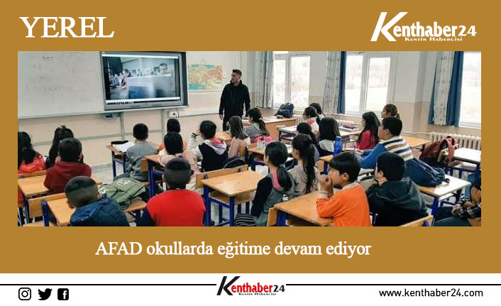 Erzincan’da İl Afet Acil Durum Müdürlüğü (AFAD) ekipleri tarafından okullarda