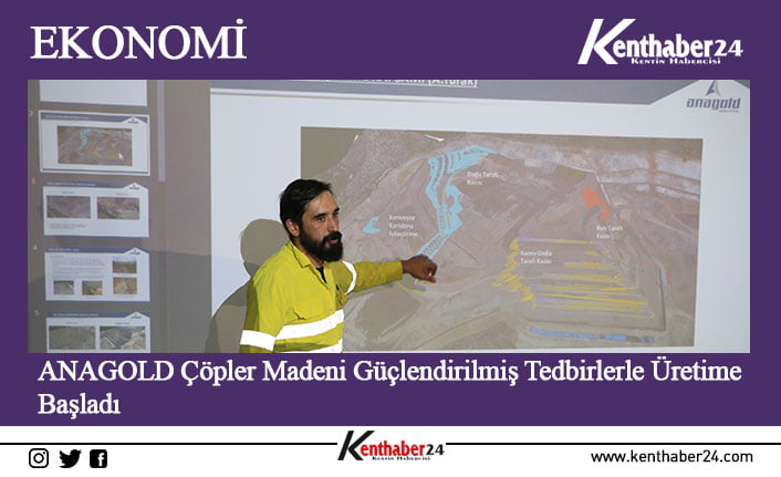 21 Haziran 2022 günü maden sahası içindeki yığın liç sahasındaki