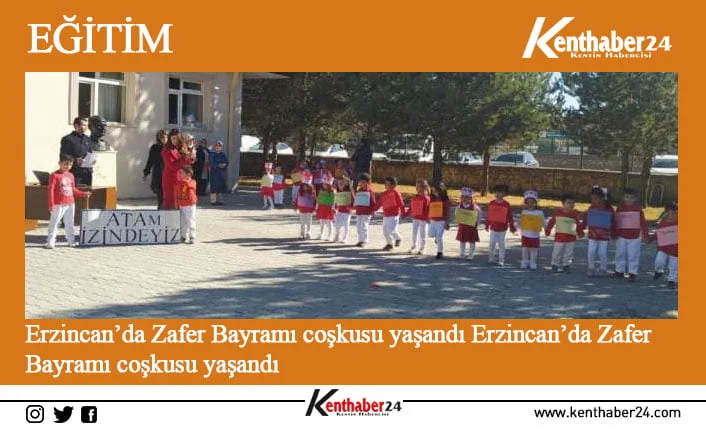Erzincan’ın Tercan ilçesinde anaokulu öğrencileri Cumhuriyet Bayramını büyük bir coşku