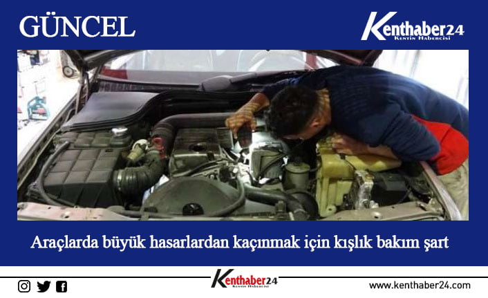 Erzincan’da havaların soğumasıyla birlikte sürücüler araçlarının kışlık bakımlarını yaptırmak ve