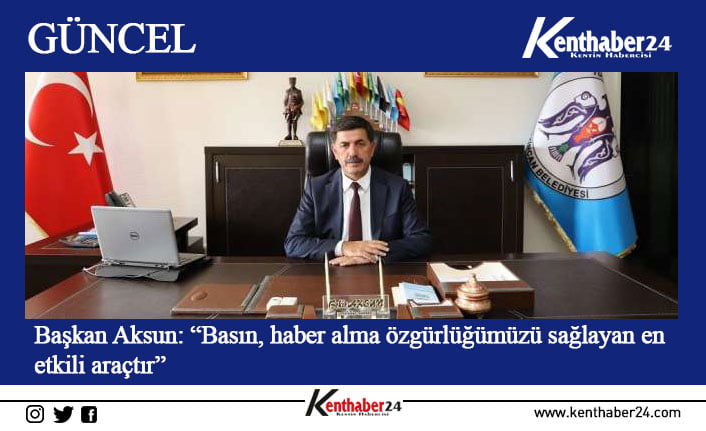 Erzincan Belediye Başkanı Bekir Aksun, 10 Ocak Çalışan Gazeteciler Günü
