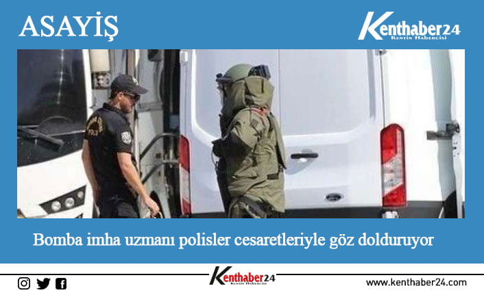 Bomba İmha ve İnceleme Birimlerinde görevli bomba uzmanı polisler, şüpheli
