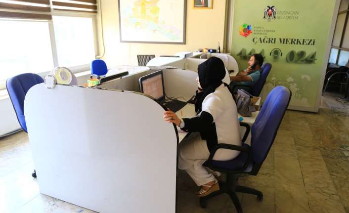 Erzincan Belediyesi 444 9 024 Çağrı Merkezi ile vatandaşların sorunlarına