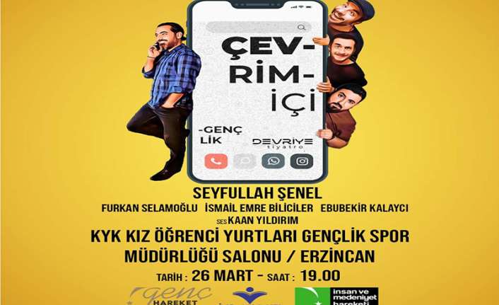 Yazar Seyfullah Şenel ve Devriye Tiyatro Gurubu Erzincan Binali Yıldırım