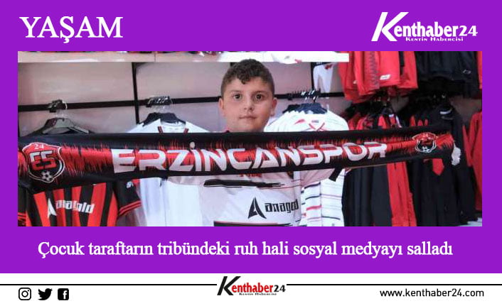 Erzincan’da fanatik 24Erzincanspor taraftarı 9 yaşında ki çocuğun tribünde tuttuğu