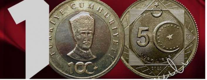 Hazine ve Maliye Bakanlığının, Cumhuriyet'in 100. yılı kapsamında darphaneye bastırdığı