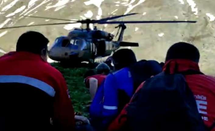 Erzincan’ın Üzümlü ilçesine bağlı 2 bin 650 rakımlı dağlık arazide