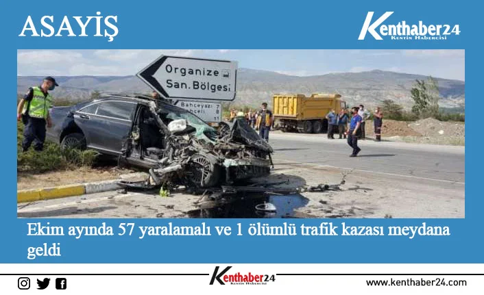Erzincan’da il ve bölge trafik mıntıkasında ekim ayında 97 maddi