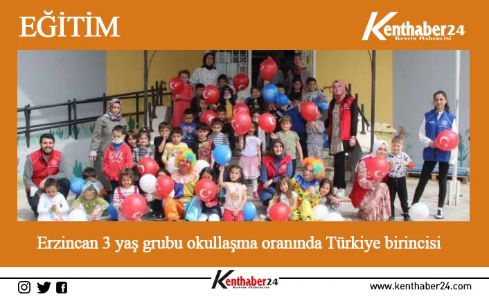 Erzincan’da, geçtiğimiz yıl itibari ile Türkiye genelinde 3 yaş grubunda