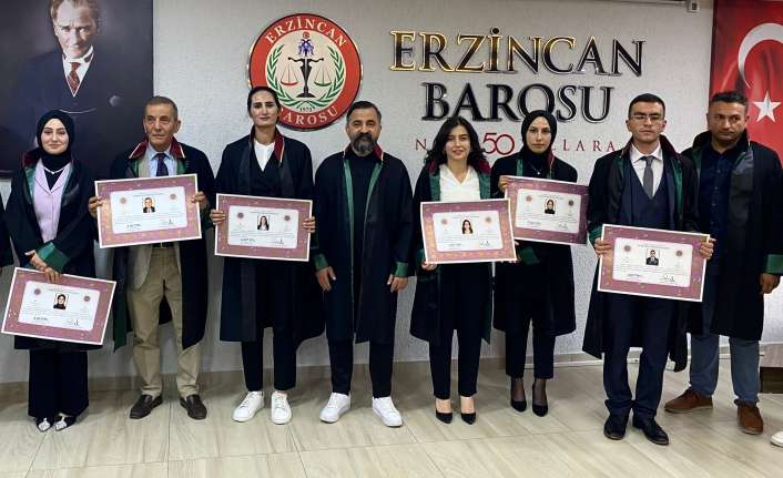 Stajlarını başarıyla tamamlayan yeni avukatlar için Erzincan Barosu çok amaçlı