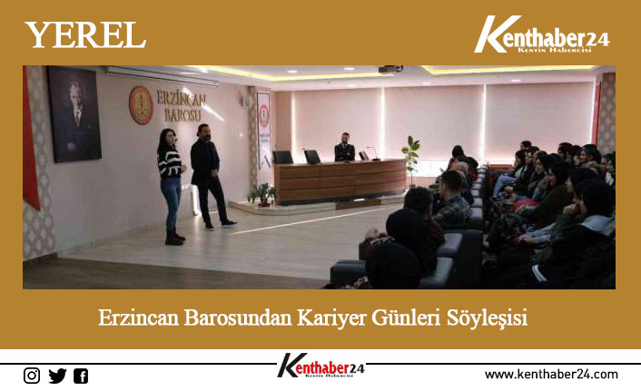 Kız Anadolu İmam Hatip Lisesi öğrencileri Erzincan Barosunda kariyer söyleşi