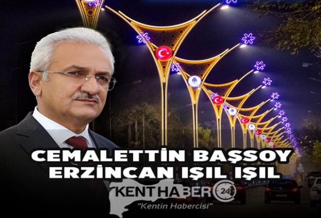 Ana yollara yapılan modern ışıklandırma ile Erzincan’ın çehresini değiştiren Erzincan