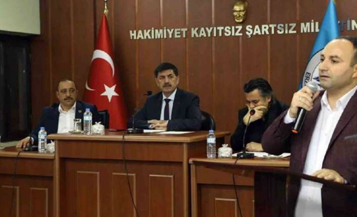 Erzincan Belediyesi 2023 yılı şubat ayı meclis toplantısı Bekir Aksun