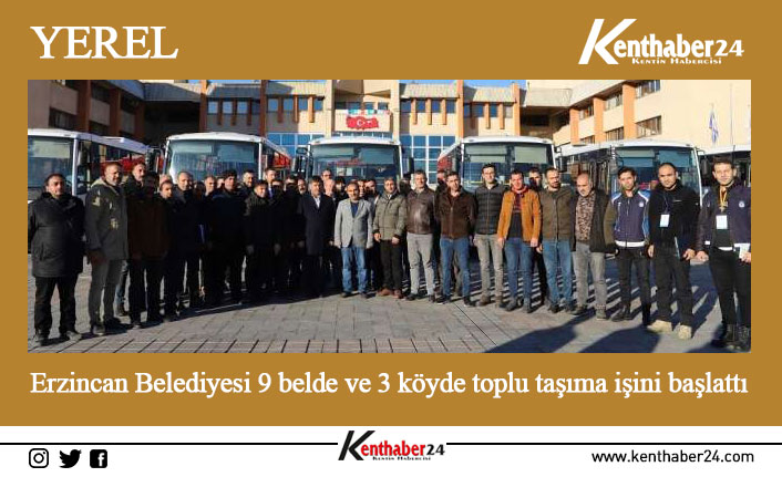 Erzincan Belediyesi tarafından 01 Ocak 2023 tarihinden itibaren 28 otobüs