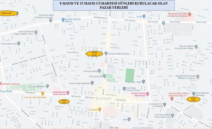 İçişleri Bakanlığının “Pazar Yerleri” konulu genelgesine göre tam kapanma dönemi