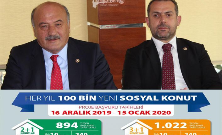 Cumhurbaşkanı Recep Tayyip Erdoğan’ın müjdelediği “100 Bin Sosyal Konut Projesi”