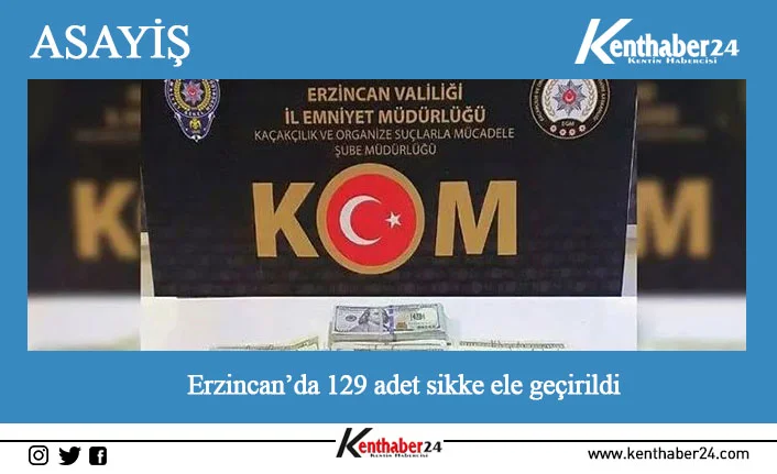 Erzincan’da jandarma ekiplerinin düzenlediği operasyonda 129 adet sikke ele geçirildi.