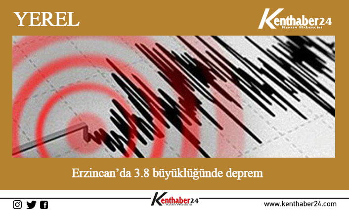Erzincan’ın Tercan ilçesinde 3.8 büyüklüğünde bir deprem meydana geldi.