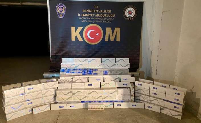 Erzincan’da polisin yaptığı yol uygulamasında durdurulan yolcu otobüsünün bagajında 4