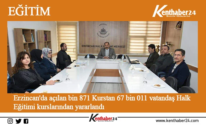 Halk Eğitim Merkezleri 2022 değerlendirme ve bilgilendirme toplantısında konuşan Erzincan