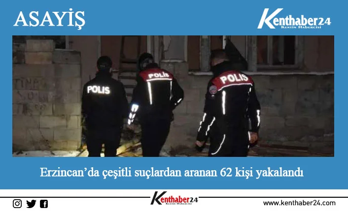 Erzincan’da polis ekiplerince yapılan bir aylık denetim, uygulama ve operasyonlarda,