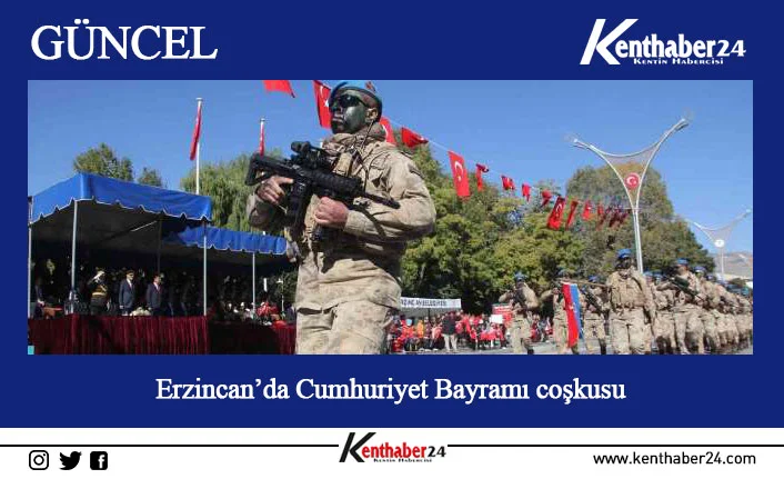 Erzincan’da 29 Ekim Cumhuriyet Bayramı’nın 99. yıl dönümü düzenlenen törenle