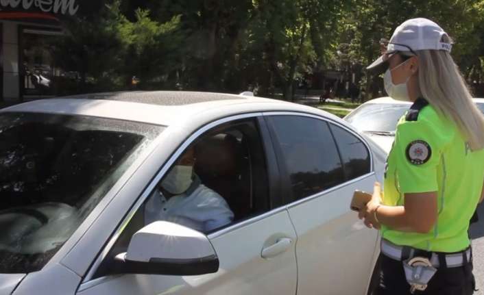 Erzincan’da yeni tip korona virüs (Covid-19) tedbirleri kapsamında trafik ekiplerince