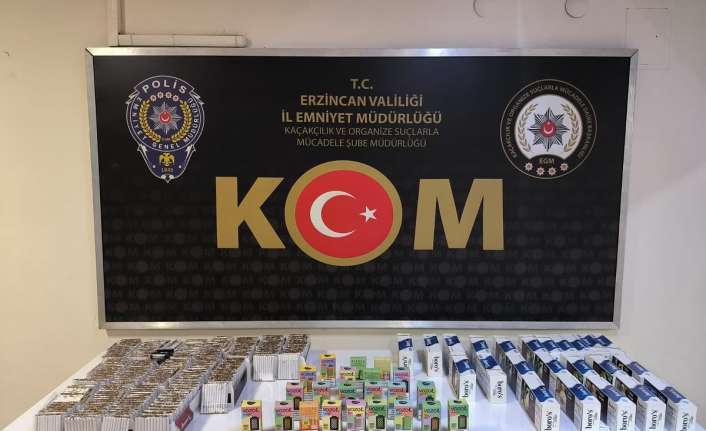 Erzincan Cumhuriyet Başsavcılığı koordinesinde, Kaçakçılık ve Organize Suçlarla Mücadele Şube