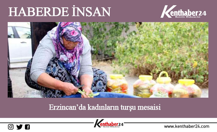 Erzincan ovasında yetiştirilen sebzelerin hasadıyla birlikte kış aylarının vazgeçilmezlerinden olan