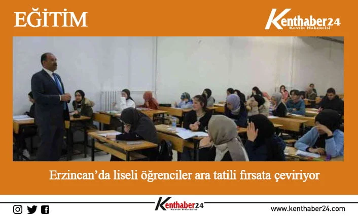 Erzincan’da kasım ayı ara tatilinde sınava giren öğrenciler için farklı