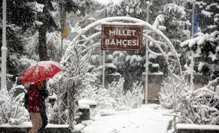 Erzincan’da mart ayının 25’inde etkili olan kar yağışı il merkezini