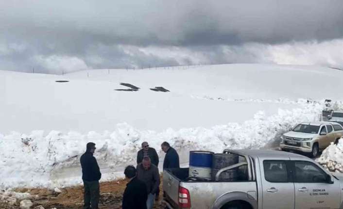 ERZİNCAN'DA MAYIS AYINDA KARLA MÜCADELE