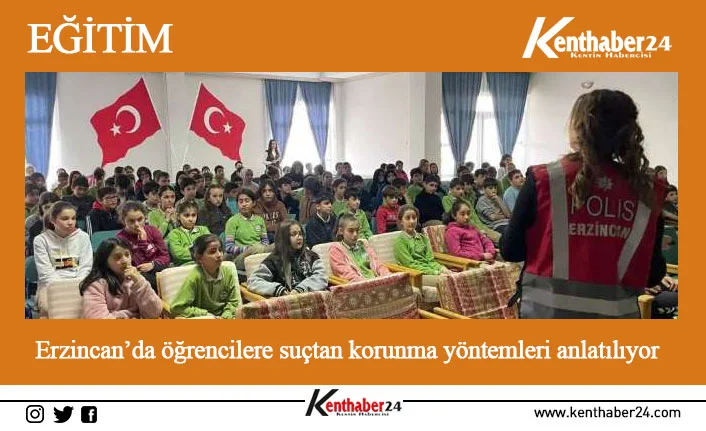 Erzincan’da polis ekiplerince, "Güvenli Okul Güvenli Gelecek" projesi çerçevesinde kent