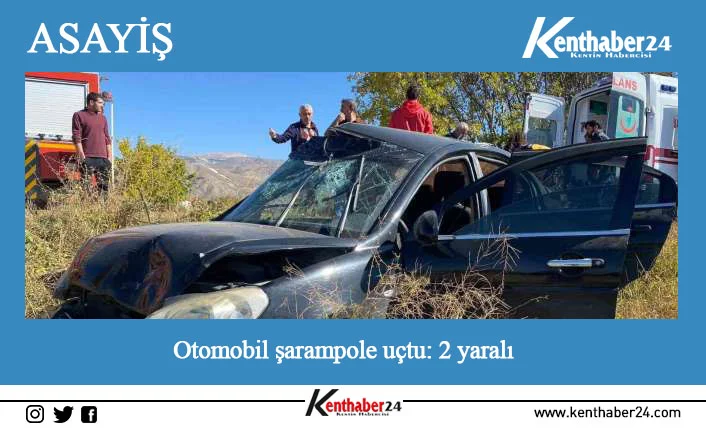 Erzincan’da otomobilin şarampole devrilmesi sonucu meydana gelen trafik kazasında 2