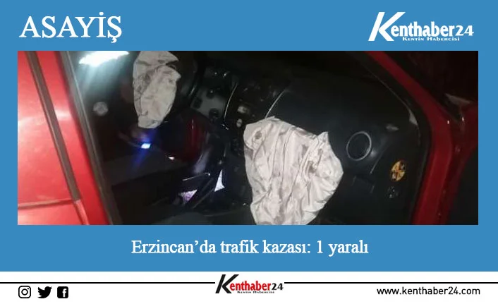 Erzincan’da bir otomobilin şarampole uçması sonucu meydana gelen trafik kazasında