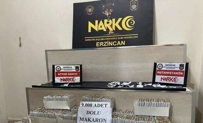 Erzincan’da narkotik polislerince yapılan