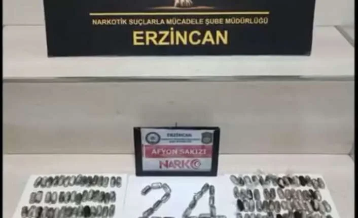 Erzincan İl Emniyet Müdürlüğü Narkotik Suçlarla Mücadele Şube Müdürlüğü ekipleri