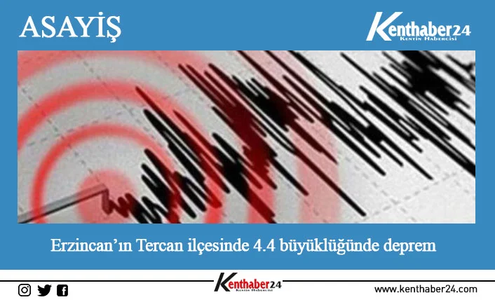 Erzincan’ın Tercan ilçesinde 4.4 büyüklüğünde bir deprem meydana geldi.