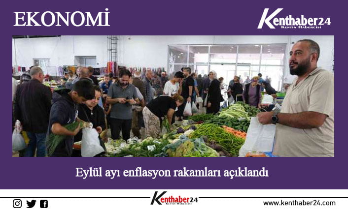 TUİK Eylül ayı enflasyon rakamlarını açıkladı. Enflasyon eylülde aylık bazda