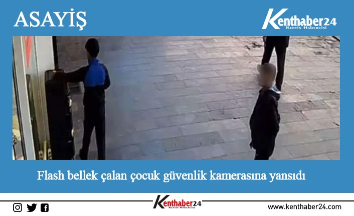 Erzincan’da cadde üzerinde bulunan ayakkabı mağazasına ait flash belleği çalan