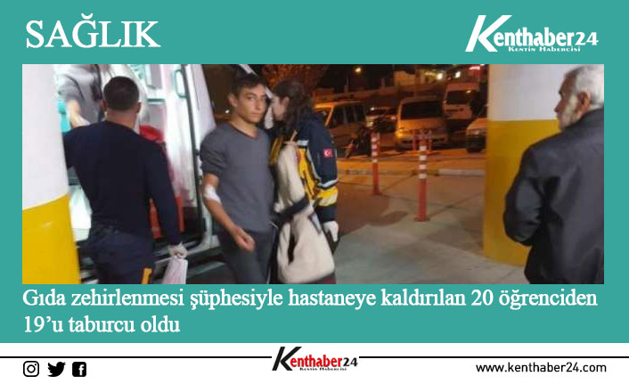 Erzincan’da gıda zehirlenmesi şüphesiyle hastaneye kaldırılan 20 lise öğrencisinden 19’u