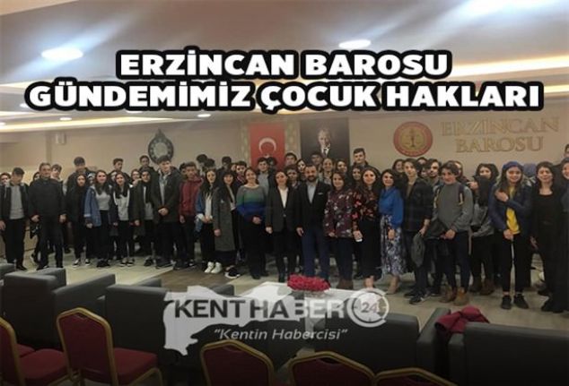 Erzincan Barosu tarafından Uğur Temel Lisesi öğrencilerine yönelik "Gündemimiz Çocuk